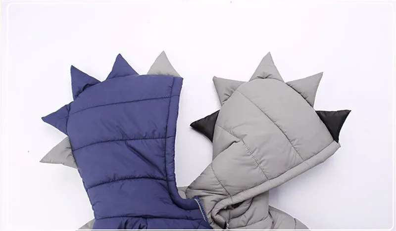 Куртка с капюшоном для мальчиков теплая хлопковая куртка мехом и Осень зима