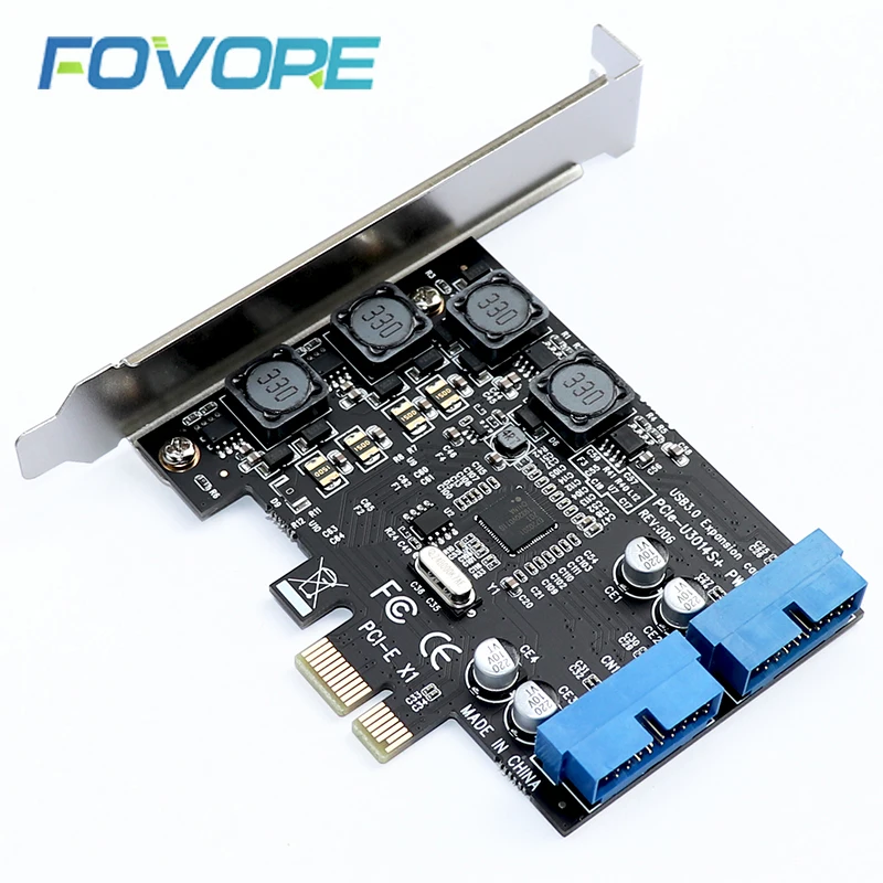 5 Гбит/с низкий профиль Кронштейн Внутренний 2 порта 19Pin USB 3 0 карта PCI e к 20Pin папа