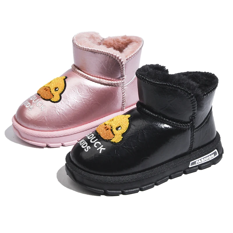 

3-14 Winter Kid's Snow Boots Non-slip Super Warm Snow Ankle Boots for Girls Fur Soft Shoes Children's Padded Boots Felt Boots