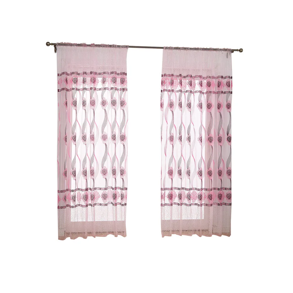 Modern Tulle Pure Color Sheer Curtains Door Window Curtain Drape Panel Valances Scarf Windows for Bedroom Living Room | Дом и сад