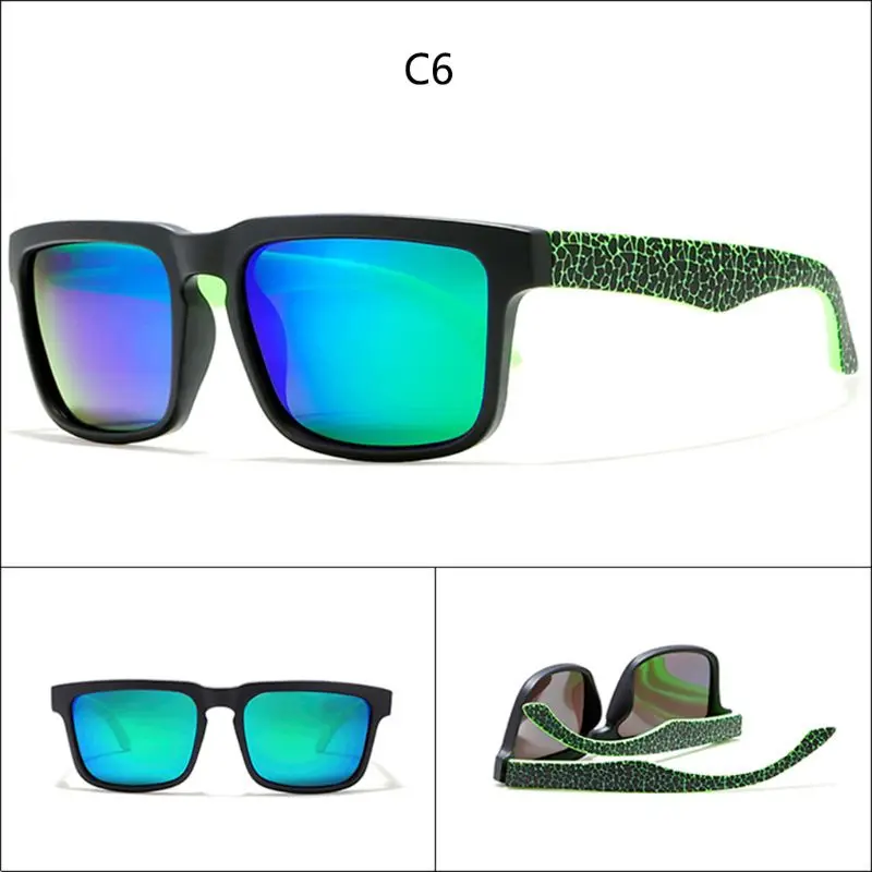

Polarized Square Sunglasses For Men Plastic Colorful Fashion Driving Eyewear Sport Sun Glasses 649C
