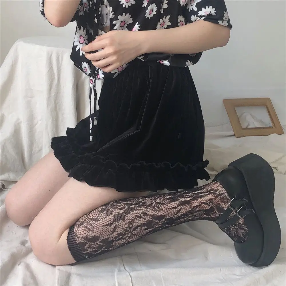 

Lolita Floral Socks Women Funny Christmas Gifts Sexy Thigh High Nylon Long Stockings Cute For Girls Sexy Lingerie