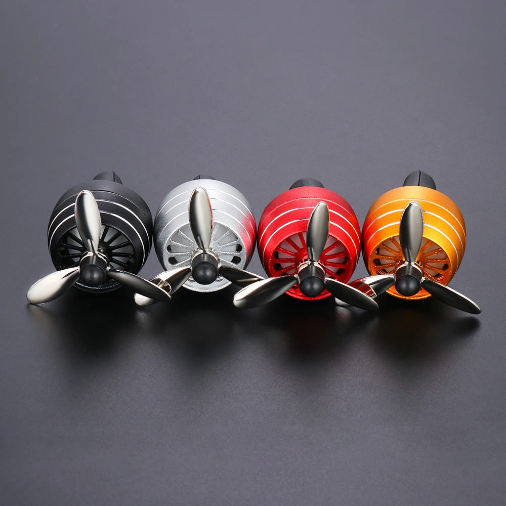 New Fashion LED Light Car Air Freshener Force Propeller Shape Perfume Vent Clip Decor Aromatherapy Fan Auto Interior | Автомобили и