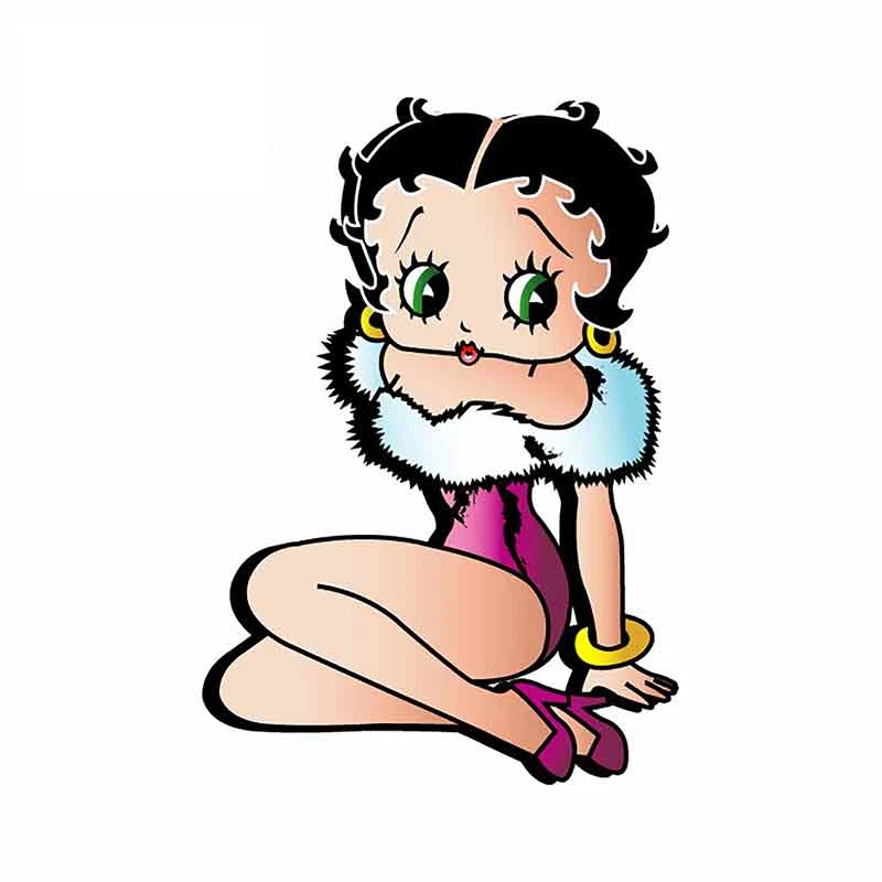 

Fuzhen Boutique Decals Exterior Accessories Betty Boop Car Bumper Window Stickers Vinyl Material Fashion Decal Creative Stickers