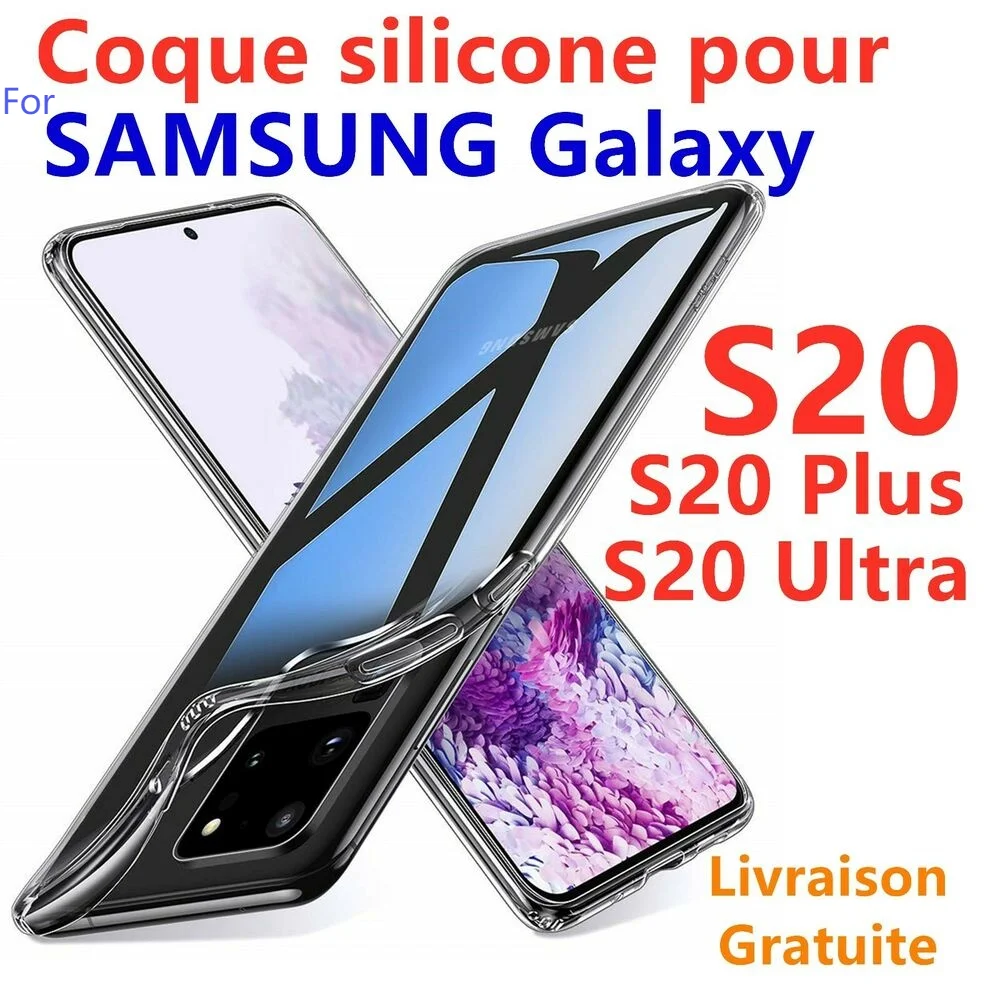 

Coque Silicone For Samsung Galaxy S20/s20 Plus/s20 Ultra Housse Etui Transparente