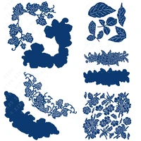 arrival apple blossom accent foliage crescent corner swag combination metal cutting dies set diy scrapbook new embossing stencil