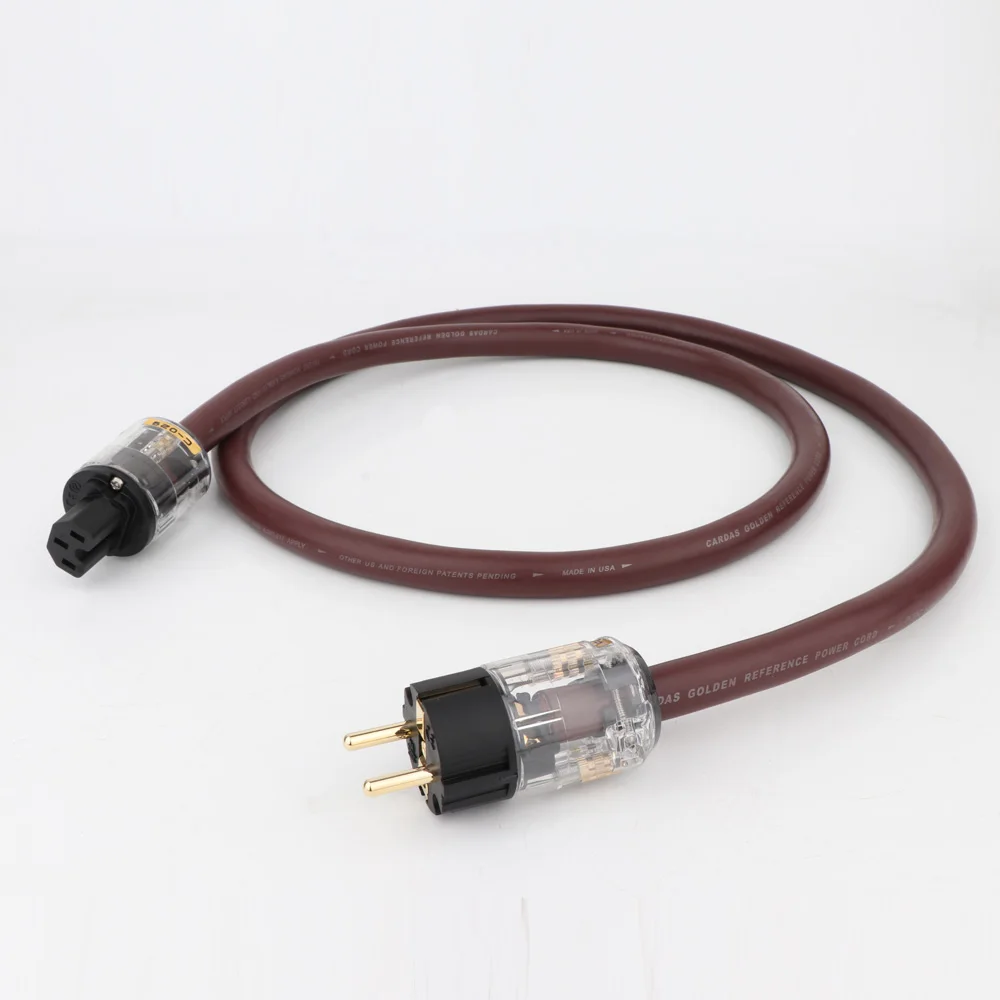

HIFI Golden reference AC power extension cord cable Hi-end Gold Plated US/EU Standard Power Plug Cable