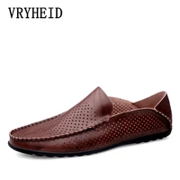 vryheid new genuine leather men casual shoes luxury brand 2021 mens loafers moccasins breathable slip on flats driving shoes 46