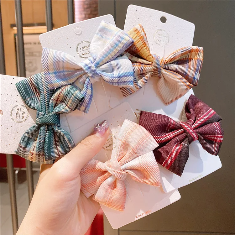 

Hot Fashion 3.54 Inches JK Hair Bows Hair Clips for Girls Cotton Hairpin Barrettes Women Girls Hair Accessories 3pcs/Packk