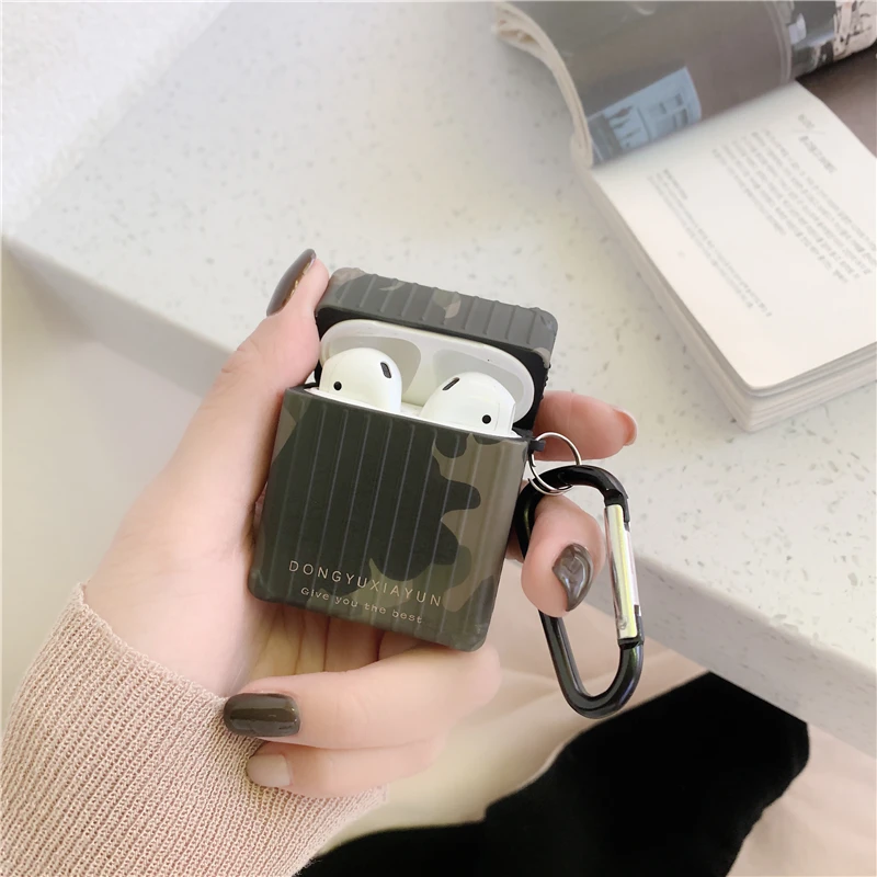 Роскошный чехол с камуфляжным узором для Apple Airpods 2/1 милый силиконовый наушников