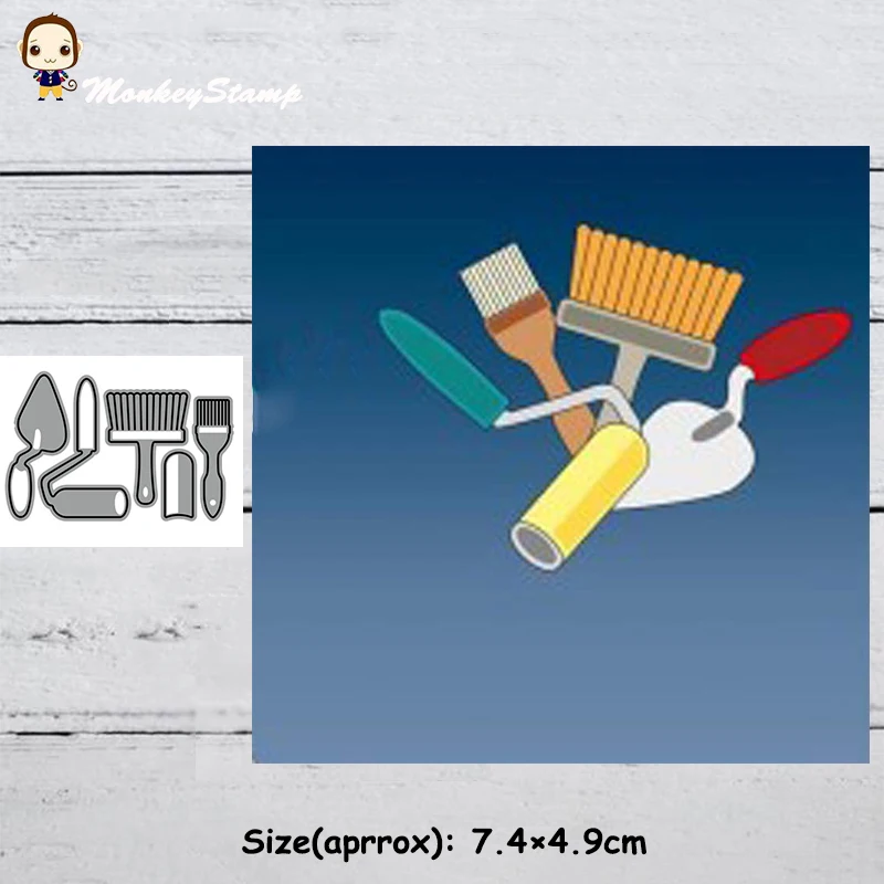 Обезьяна Stucco инструмент металлические штампы трафареты для сделай сам