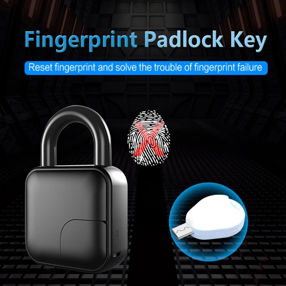 

L3 Smart Keyless Fingerprint Padlock USB Rechargeable Anti-Theft Security Lock Waterproof Door Luggage Case Electronic Padlock