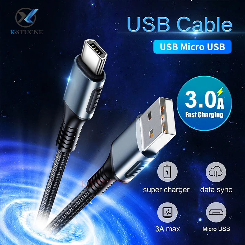 Кабель Micro USB 3A для Xiaomi Redmi Note 5 Pro, кабель Micro USB для зарядки и передачи данных для huawei samsung S7 S6, кабели для мобильных телефонов Android