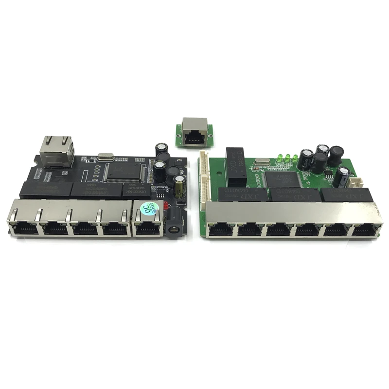 

8 Port OEM PBC Gigabit Ethernet Switch 8 Port met 8 pin way header 10/100/1000 m hub 8way power pin Pcb board OEM schroef gat