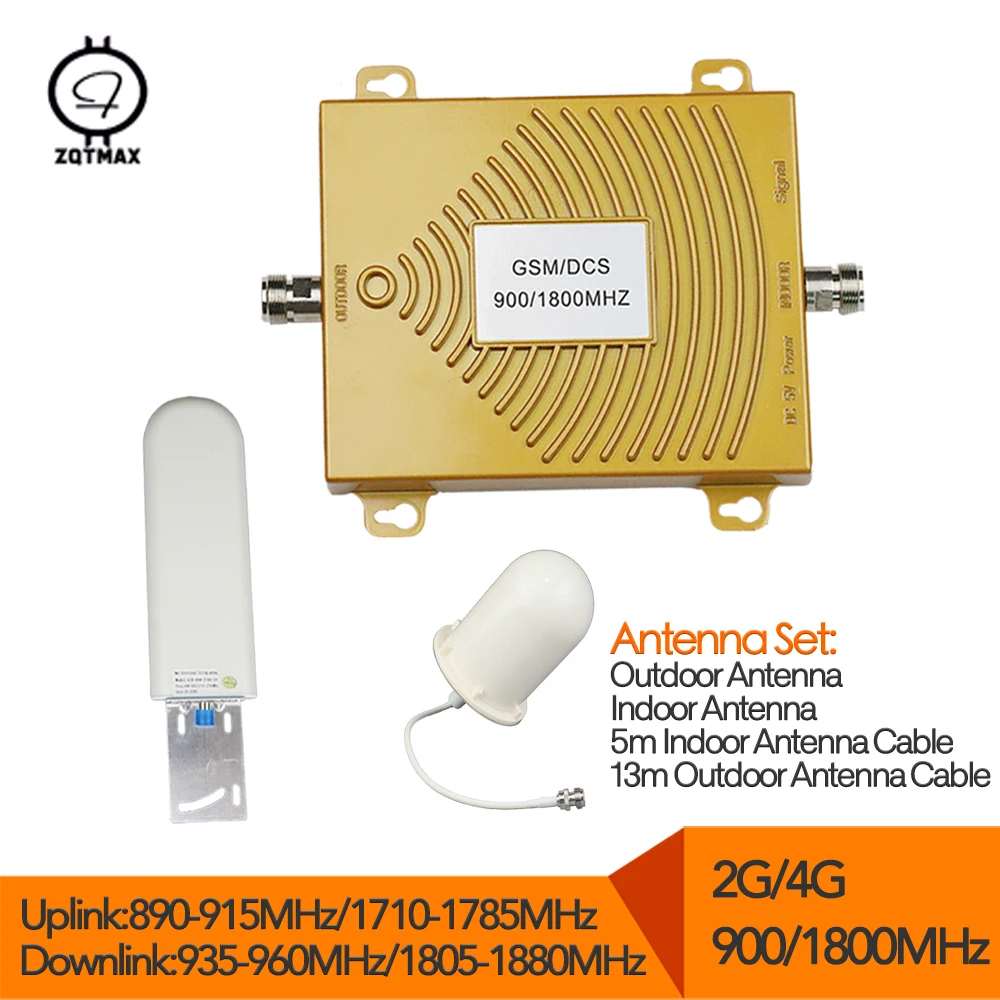ZQTMAX 2G 4G усилитель сигнала сотового телефона 65dB GSM 900 LTE 1800 Band 3 двухдиапазонный 900mhz