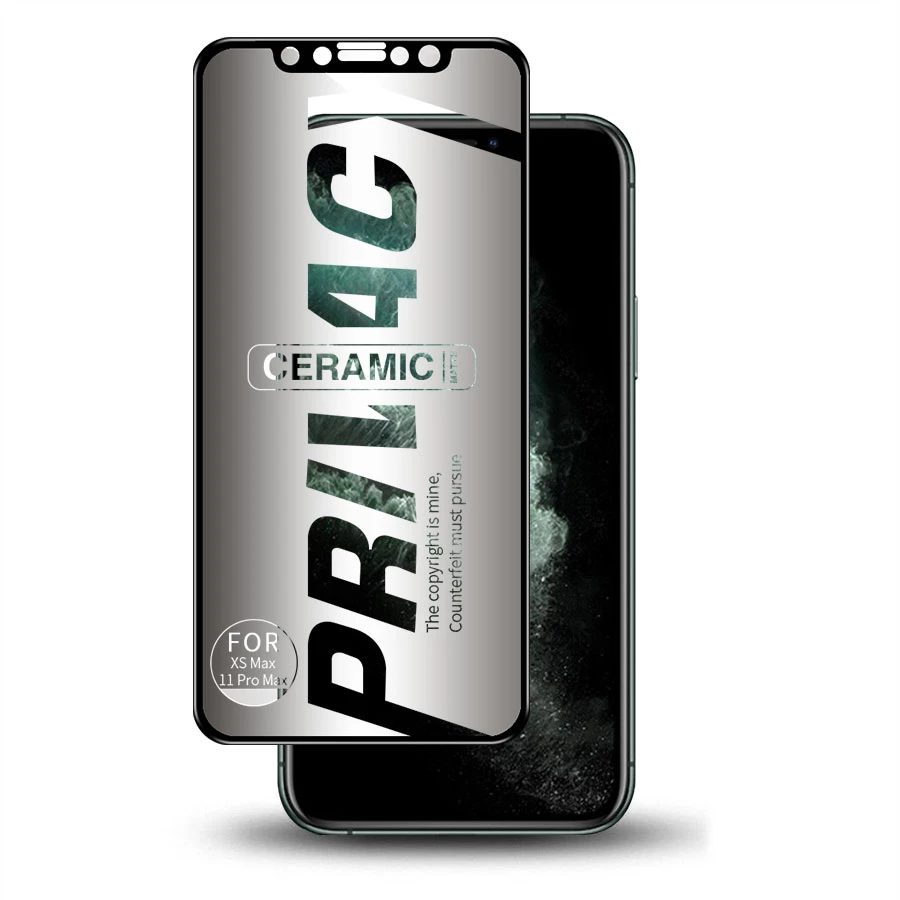 

Matte Anti-spy Soft Ceramic Protective Film for IPhone 11 12 Pro Max 12Mini X XS XR SE 7 8 6s Plus Privacy Screen Protectors