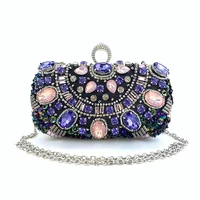 new women colorful diamond wedding clutch bags party dinner wallets with chain single side shoulder bags drop shipping