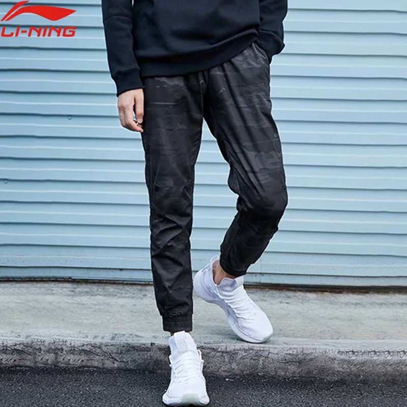 Li-Ning мужские баскетбольные спортивные штаны серии BAD FIVE, повседневные хлопковые брюки с карманами, спортивные штаны с подкладкой AKXP059 MKY522