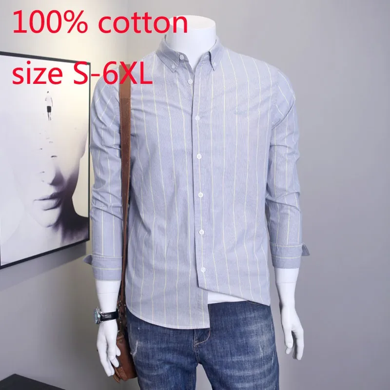 Новое поступление весна 100% хлопок Молодежная мужская одежда в полоску с длинными