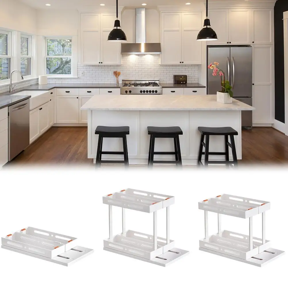 

Rotating Kitchen Storage Shelf Multifunctional Sliding Cabinet Cupboard Organizer Swivel Storage Shelf Pulling And Turning Spice