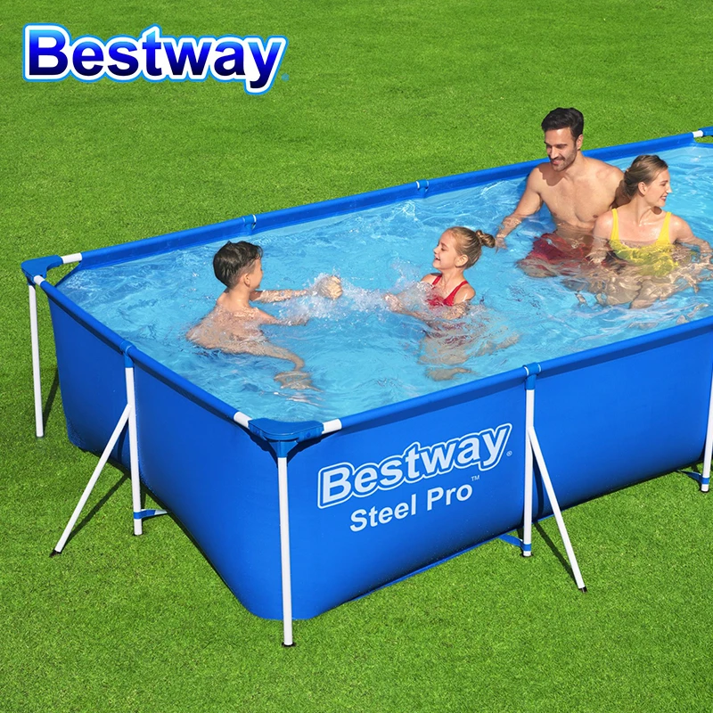 

Original Bestway 56424 Steel Pro Portable Easy Set Above Ground 4M Swimming Pool for Family Frame Large Volume with Filter Pump