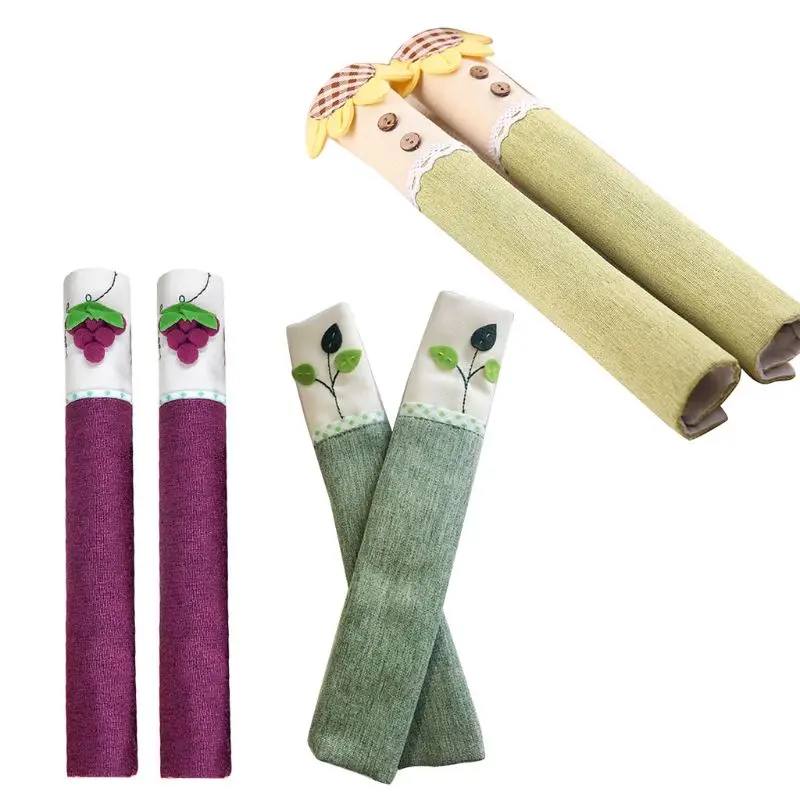 

J2FB Refrigerator Door Handle Cover Kitchen Appliance Decor Handles Protector Gloves for fridge Oven