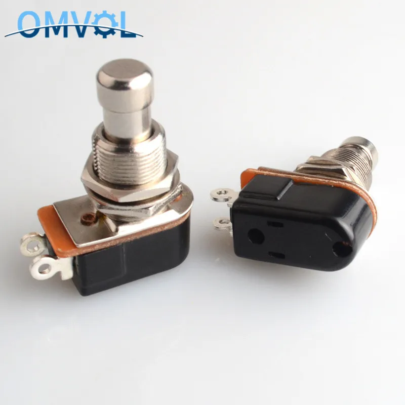 1pc spst momentary weichen touch push button stomp fuß pedal schalter elektrische gitarre schalter off momentary auf free global shipping