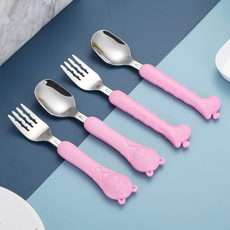 2 шт./компл. детская посуда из нержавеющей стали вилка ложка палочки для еды