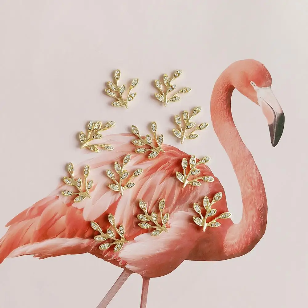 10 шт./лот полностью Хрустальный лист сплав принадлежности для рукоделия стразы