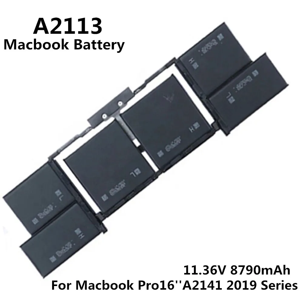 

100% Original 11.36V 8790mAh Notebook Laptop A2113 Battery FOR Apple Macbook Pro 16'' A2141 2019 Series MVVJ2 MVVL2 MVVM2