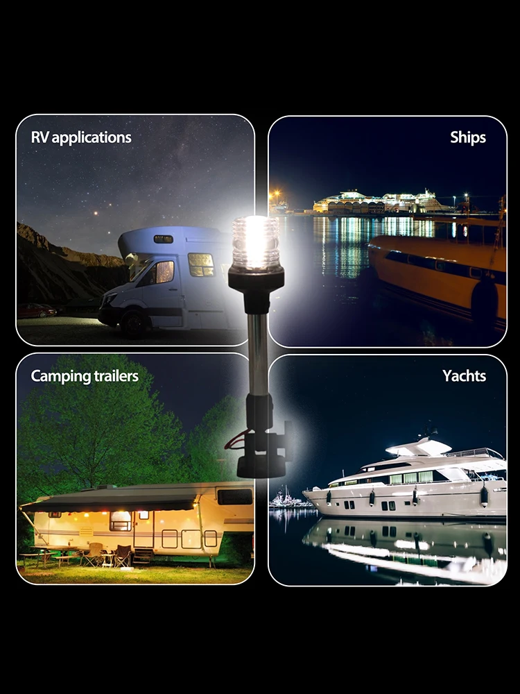 Навигационный флип-анкерный светодиодный светильник 12 В для яхт и лодок