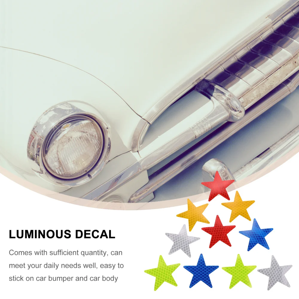 

20pcs Stylish Bumper Stickers Durable Warning Decals Creative Luminous Stickers