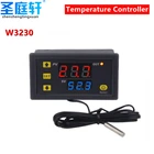 Цифровой мини-регулятор температуры W3230, 12 В, 24 В, 220 В, регулятор термостата, регулятор нагрева и охлаждения, Терморегулятор с датчиком