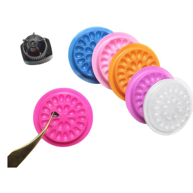 YioWio многоцветные круглые клеящиеся Цветочные ресницы для прививки ресниц коврик