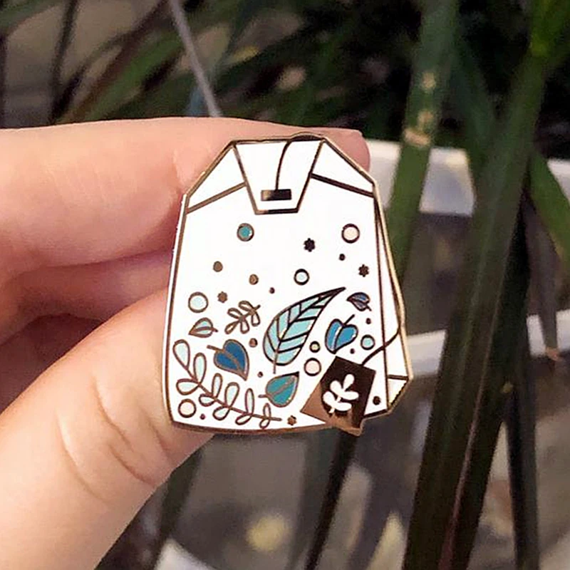 Время чаепития чайных пакетиков чая брошь для влюбленных брошки эмаль