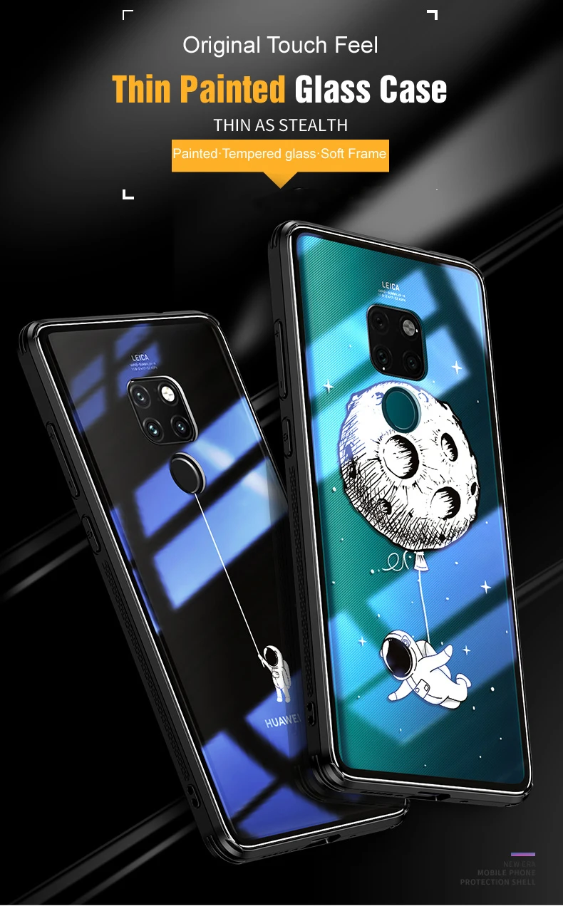 Чехол Vpower для huawei mate 20 Pro, прозрачный, закаленное стекло mate 20 mate 20 Pro, чехол, гладкая защитная крышка, оболочка