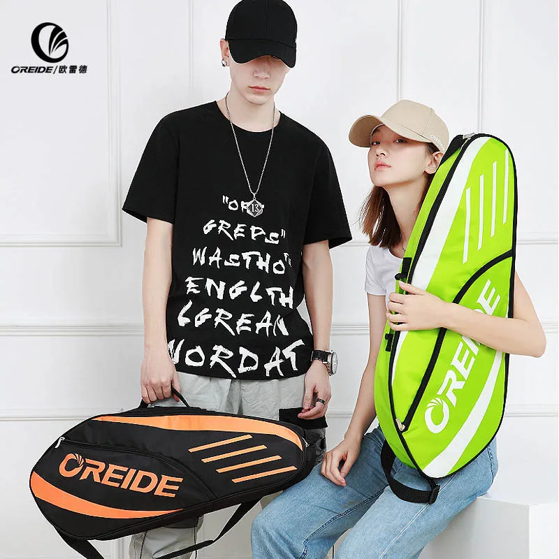 Waterproof Badminton Bag Racket Tennis Backpack Large Capacity For 3-6 Rackets Single Shoulder Lightweight Sports Accessories