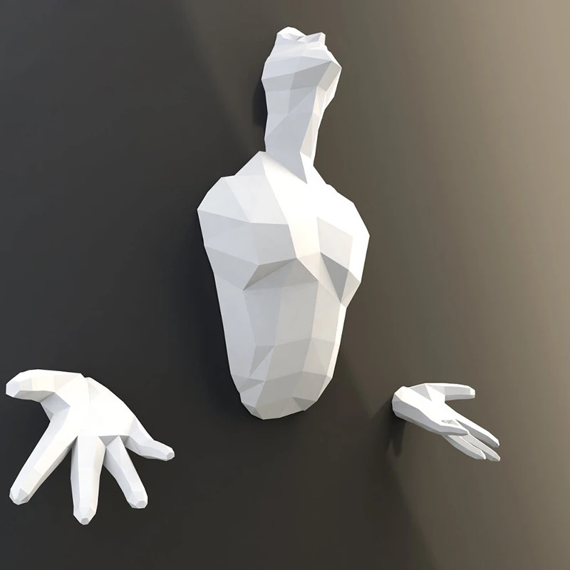 Reborn Person 3D бумажная модель Break Wall recreation домашний декор для гостиной DIY ремесло