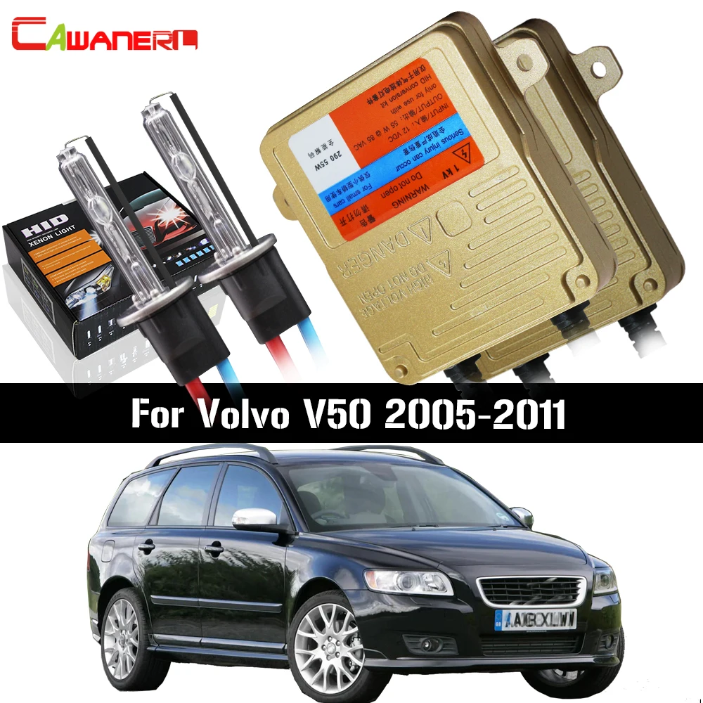 

Cawanerl For Volvo V50 2005-2011 55W Auto Canbus Ballast Lamp HID Xenon Kit AC 3000K 4300K 6000K 8000K Car Headlight Low Beam
