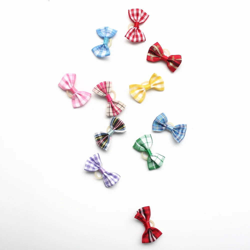 Armi store Handmade Accessories plaid Ribbon Bow 6029006 Pet Dog dressed head flower Wholesale. | Дом и сад