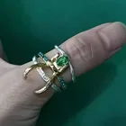 Новинка 2021 кольцо для шлема с супергероем из фильма Loki зеленая кристальная металлическая бижутерия унисекс для косплея реквизит подарок модное кольцо на День святого Валентина