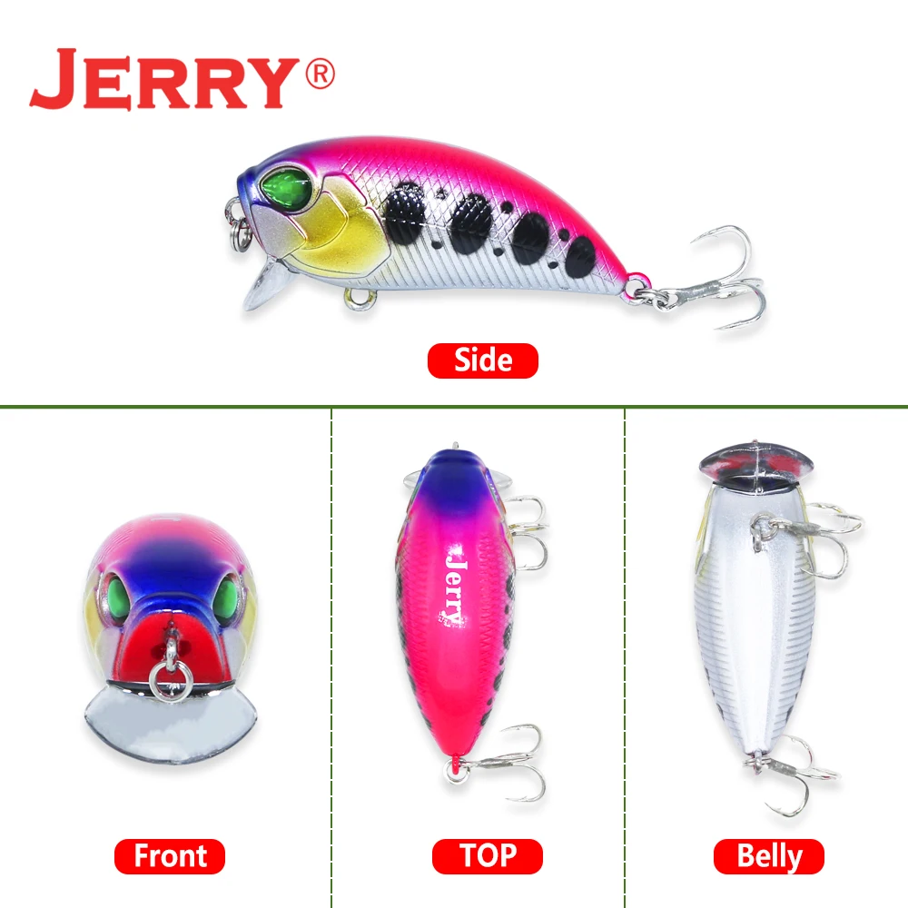 Jerry 1 шт. 5 см 8 г сверхлегкие рыболовные приманки жесткая приманка погремушка кренкбейт воблер кренк приманка Магнитная масса форель бас щука приманки