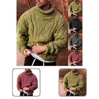chic pullover sweater all matched skin friendly turtleneck twist ribbed knitted sweater casual sweater men sweater