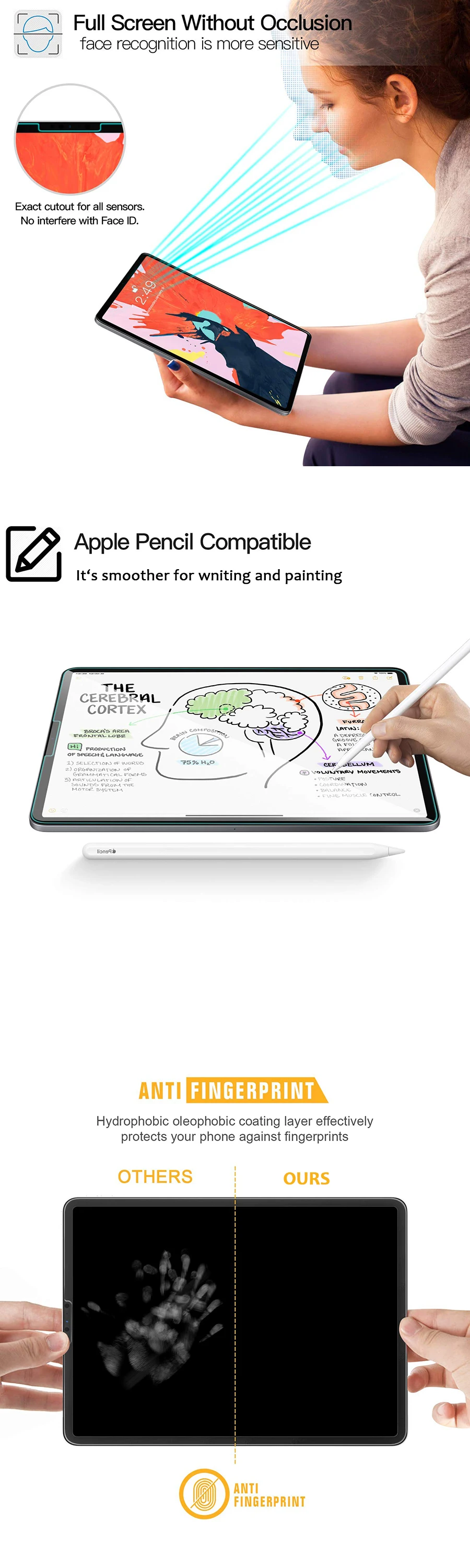 Закаленное стекло для iPad 9,7 Air 1 2 iPad Pro 11 10,5 9,7 Защитная пленка для экрана для iPad Mini 1 2 3 4