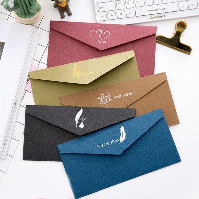 Утолщенный элегантный свадебный позолоченный конверт в стиле ретро деловое