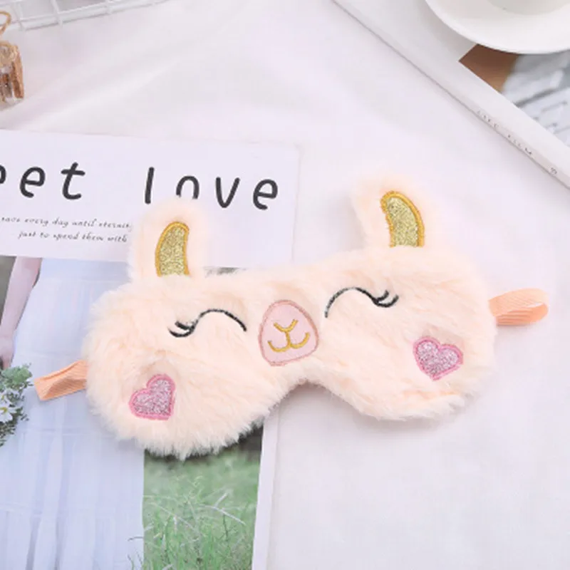 Симпатичная маска для сна с кроликом плюшевый чехол глаз животными повязка на