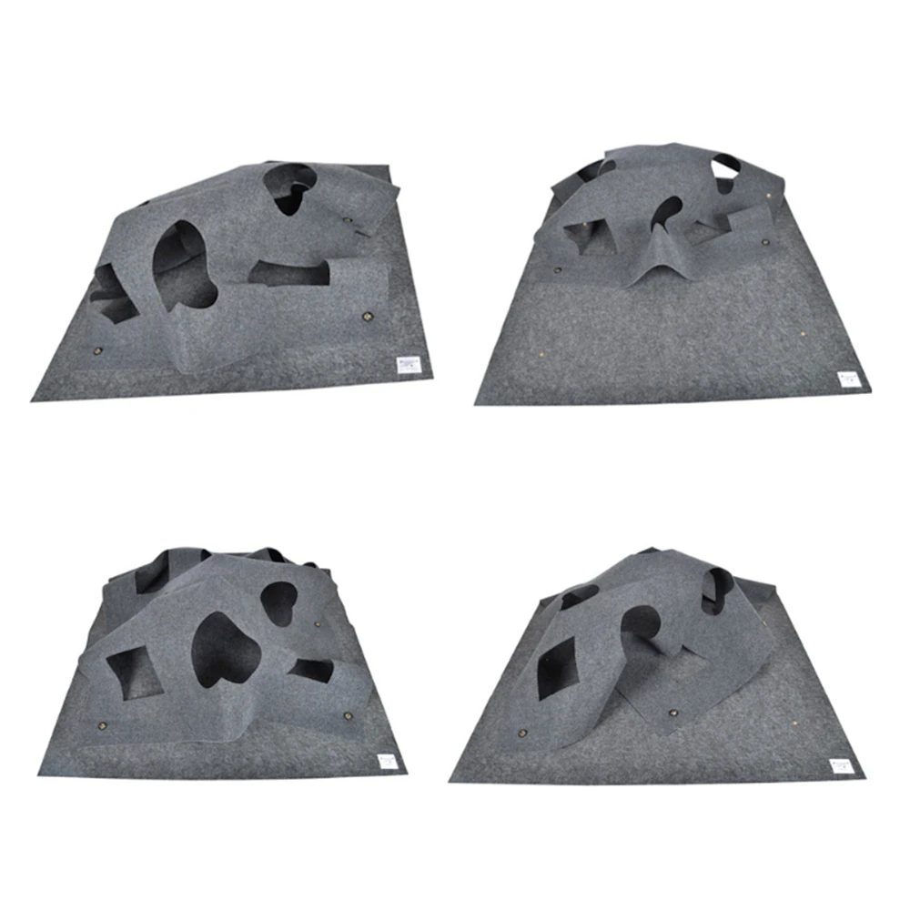 

Cat Play Mat With Holes Funny Kitten Hiding House Scratch-Resistant Pet Blanket Breathable Pet Cats Nest Pet Supplies 100*100cm