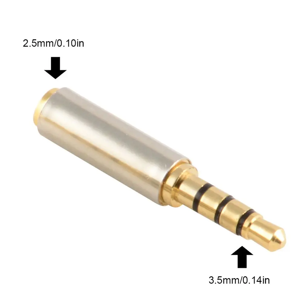 

Exquisitely Designed Durable Gold 3.5mm Male to 2.5mm Female Stereo Audio Headphone Jack Adapter Converter