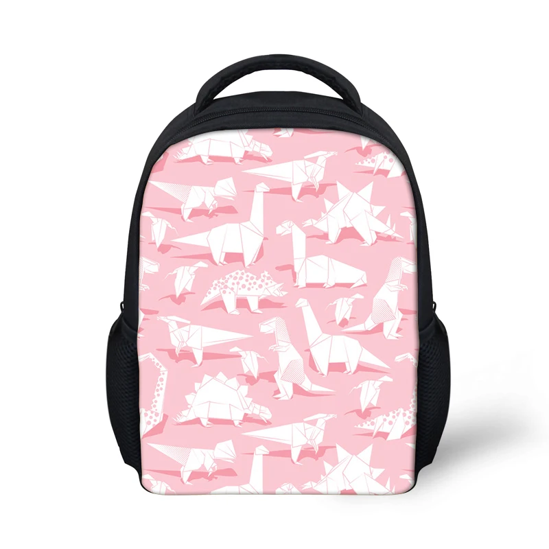 

Children's Backpacks Customized Origami Dinosaur Printing School Backpack for Girls Kids Baby Satchel School Bags Free Dropship