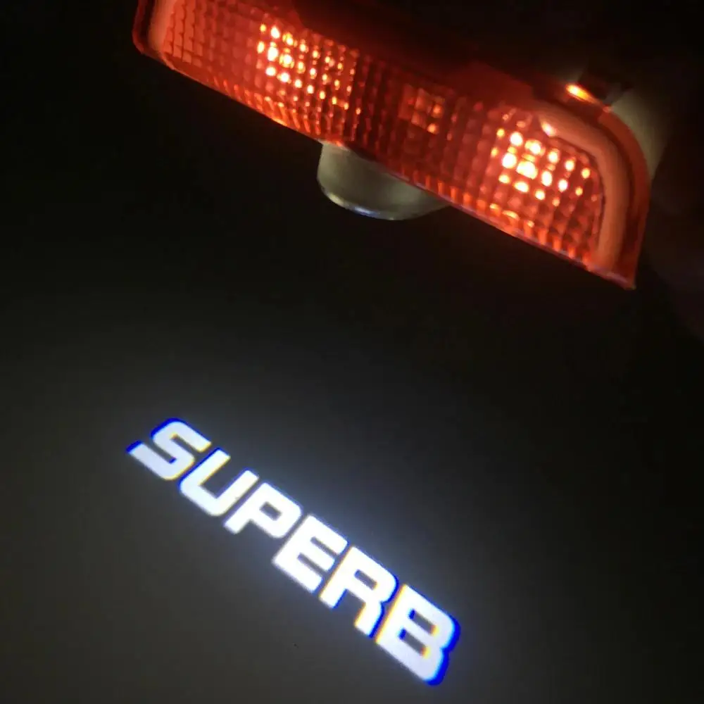 

2pcs LED Car Door Light Courtesy Light For Skoda Superb 2 MK2 Superb 3 Car Door Signal Lamp Welcome Light Logo Projector Lamp